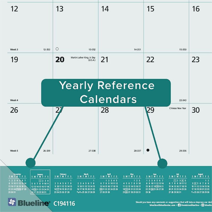 Image of Blueline® Pets Collection Monthly Desk Pad, Puppies Photography, 22 x 17, Black Binding, Clear Corners, 12-Month (Jan to Dec): 2025