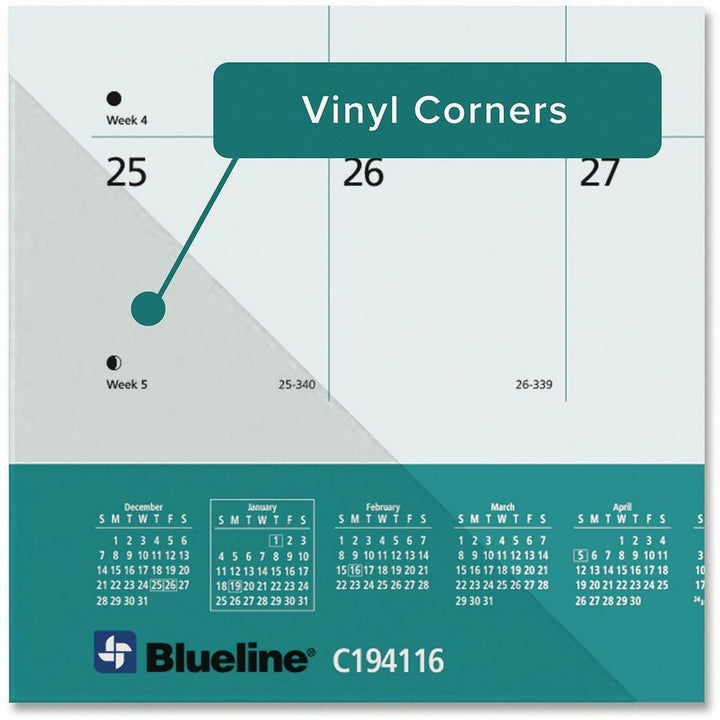 Image of Blueline® Pets Collection Monthly Desk Pad, Puppies Photography, 22 x 17, Black Binding, Clear Corners, 12-Month (Jan to Dec): 2025