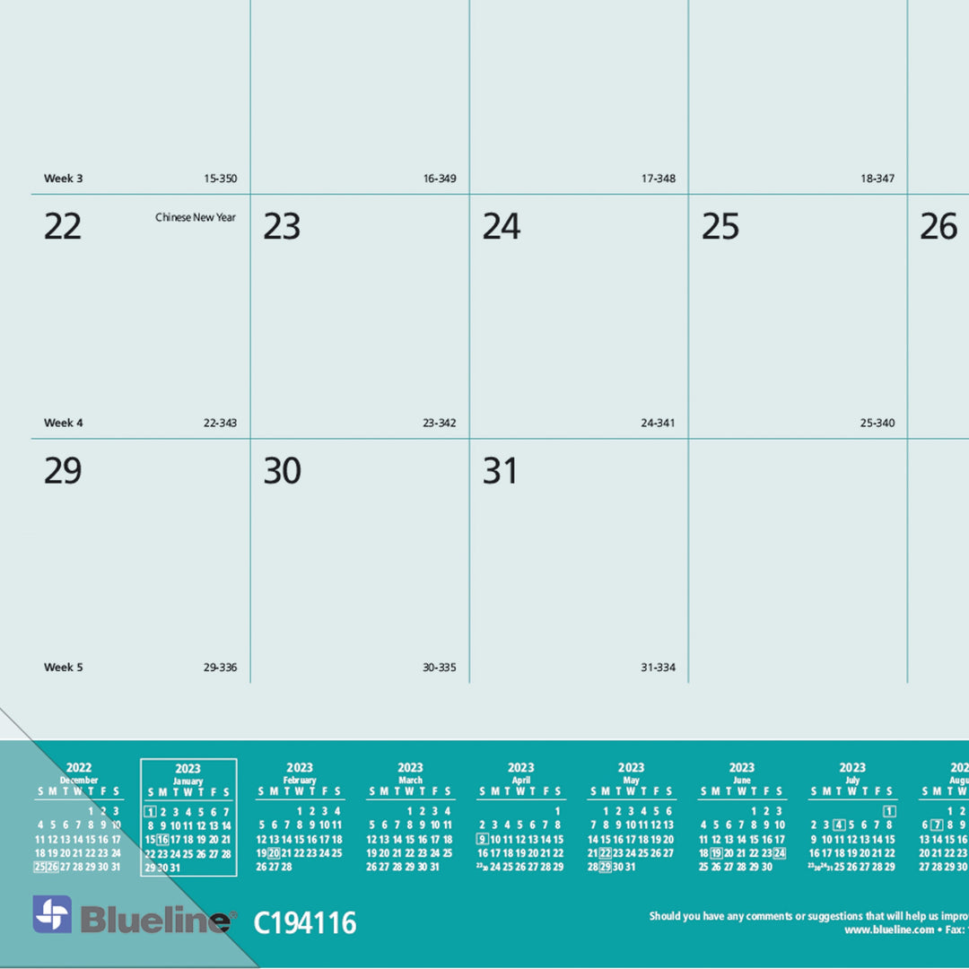 Image of Blueline® Pets Collection Monthly Desk Pad, Puppies Photography, 22 x 17, Black Binding, Clear Corners, 12-Month (Jan to Dec): 2025