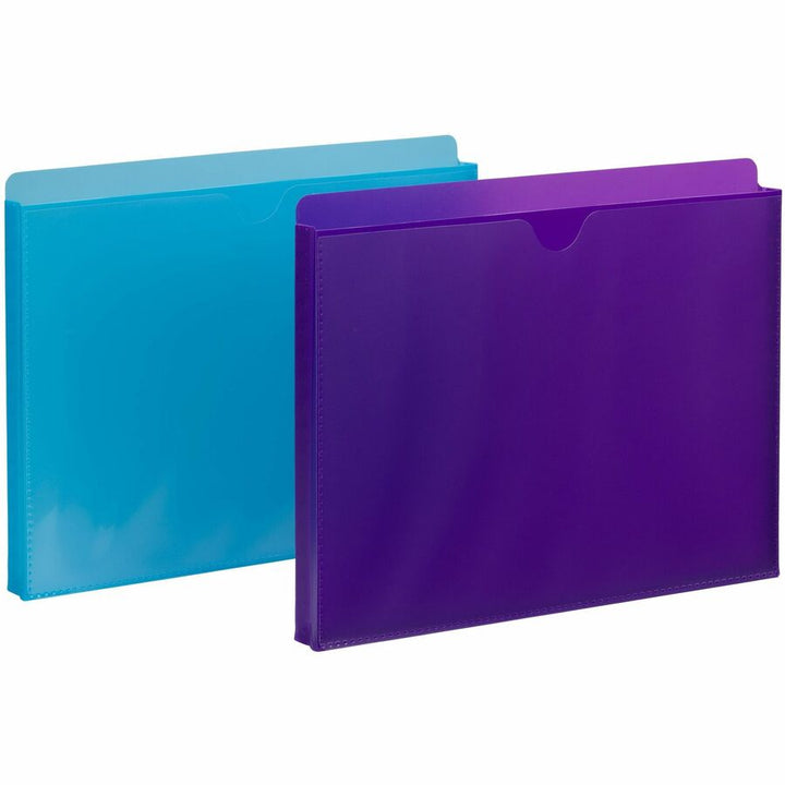 Image of Smead File Jackets,w/Sleeve,1" Exp,Poly,11-3/4"x9-1/2",2/PK,AST