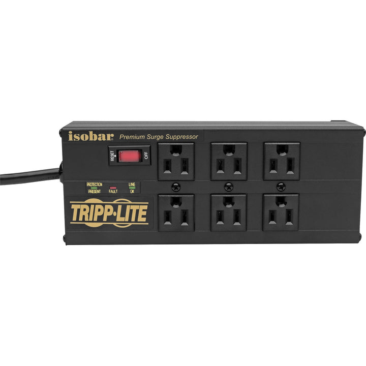 Image of Tripp Lite by Eaton Surge Protector, 6-Outlet, 8-7/10"Wx3-3/5"Dx2-1/2"H, Black