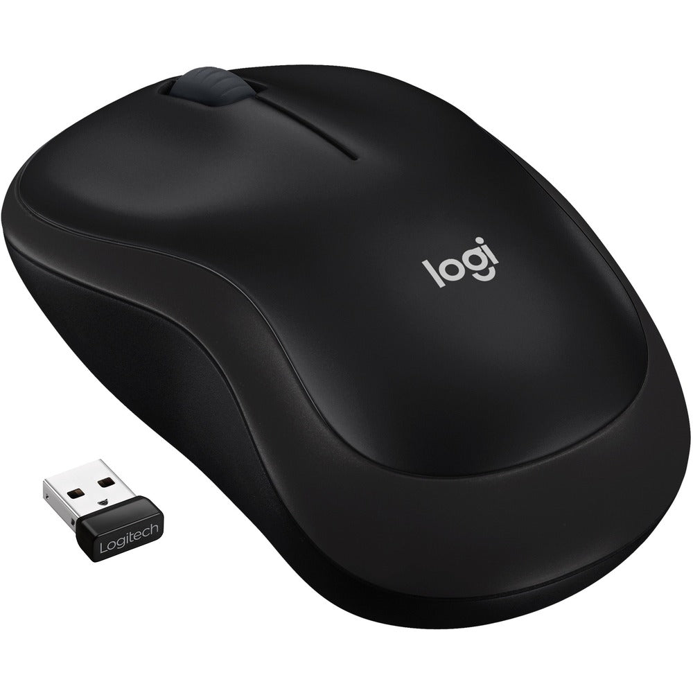 Image of Logitech® Mouse, Wireless, M185, 3-3/10"Wx5"Lx7-3/10"H, Black