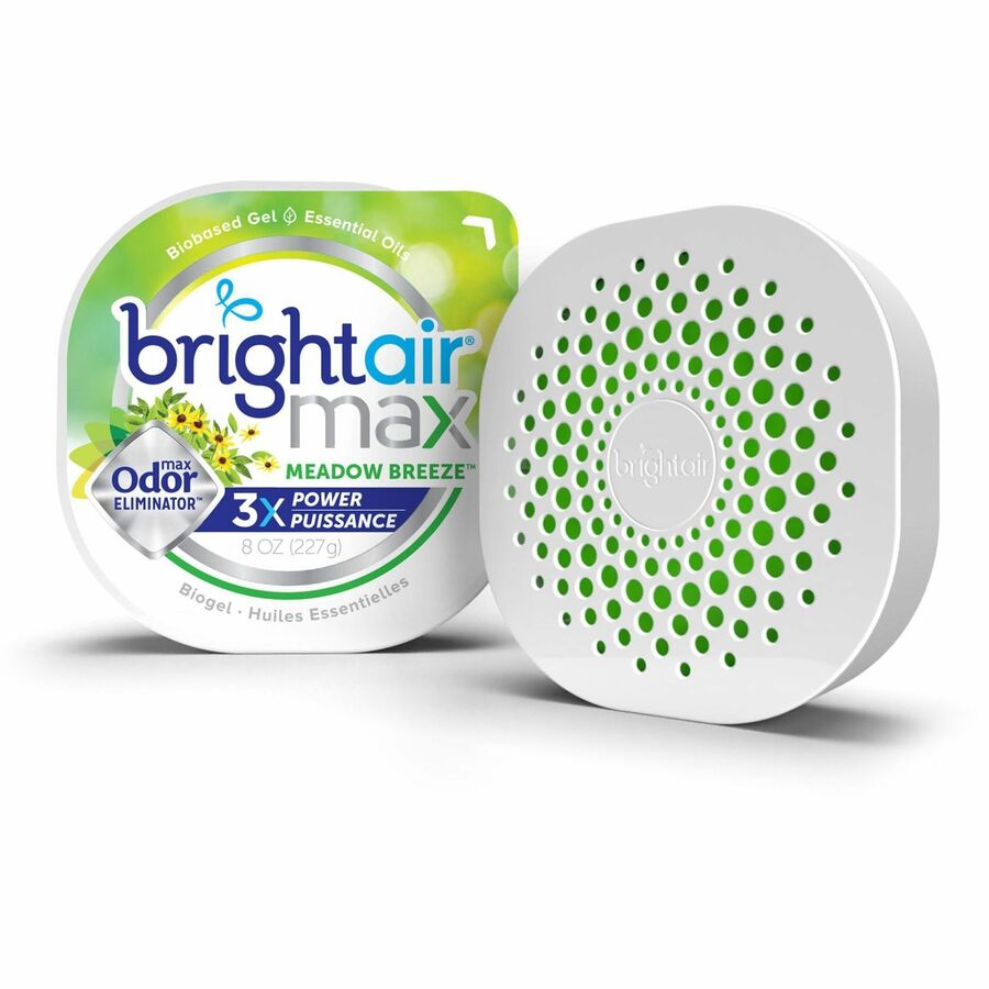 Image of BRIGHT Air® Odor Eliminator Gel,Meadow Breeze,8 oz,5"x5"x1-4/5",6/CT,GN