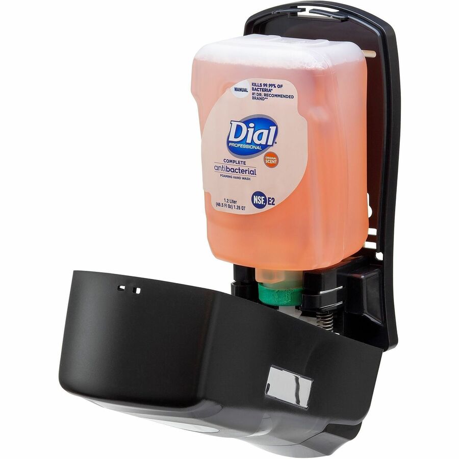 Image of Dial Professional 16619 FIT Manual Foam Soap Dispenser, Manual, 1.27 quart Capacity, Refillable, Durable, Slate, 1 Each