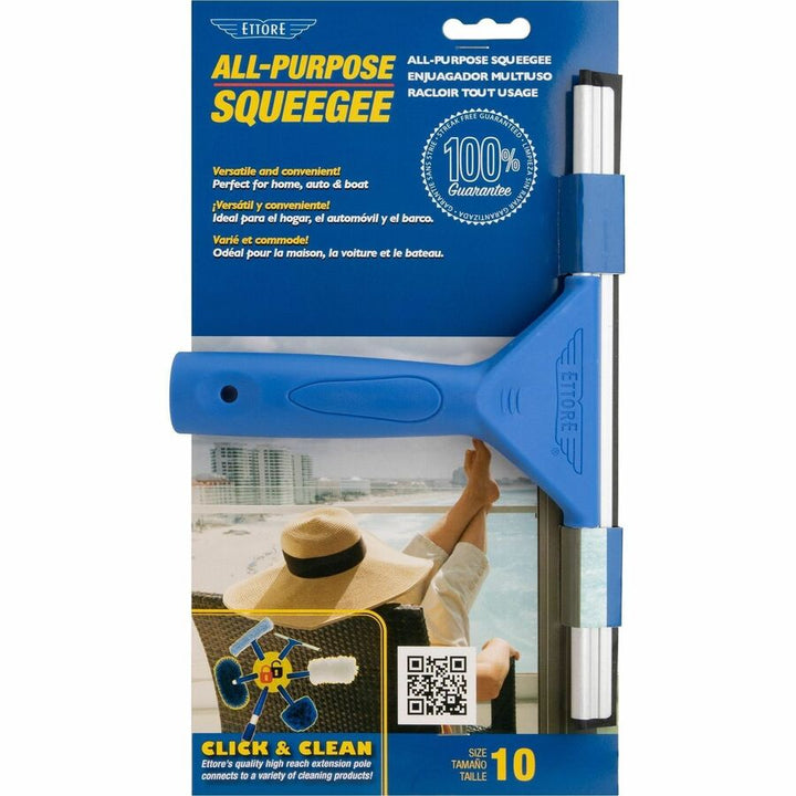 Image of Ettore Products Squeegee, All-Purpose, Tapered Handle, 14"W, 12/CT, Blue