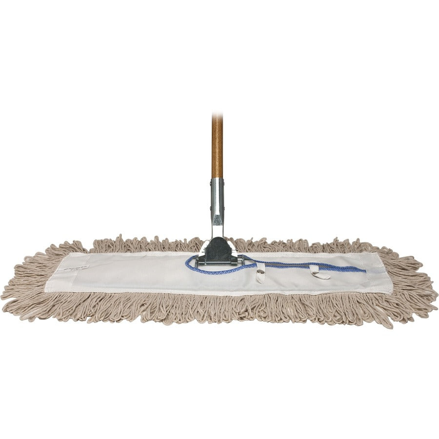 Image of Genuine Joe Dust Mop Frame, f/60" Handle/36" Mop, 36"x5", 12/CT,Chrome