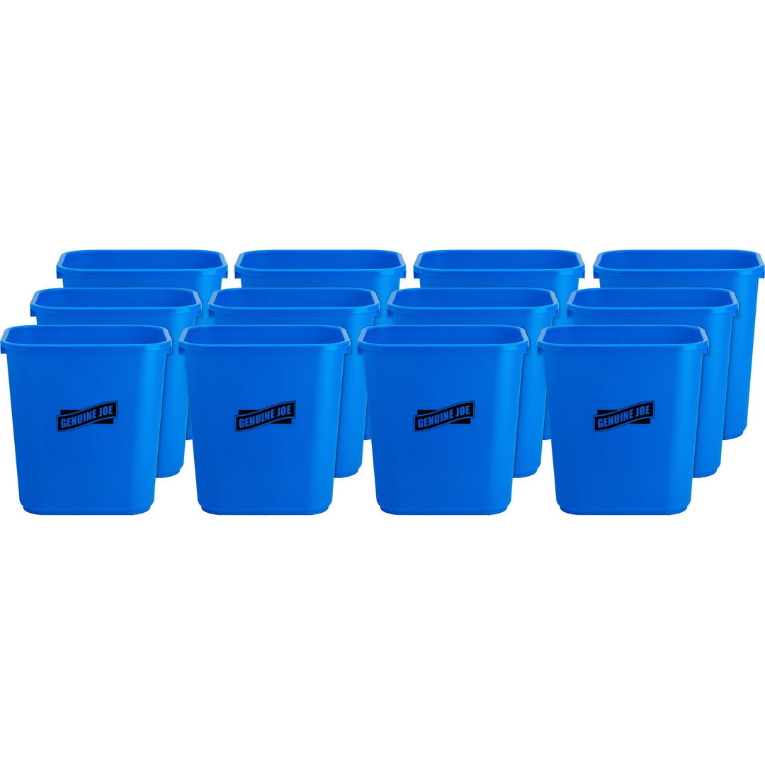 Image of Genuine Joe Recycling Wastebasket,28-1/2 Qt,14-1/2"x10-1/2"x15",12/CT,BE