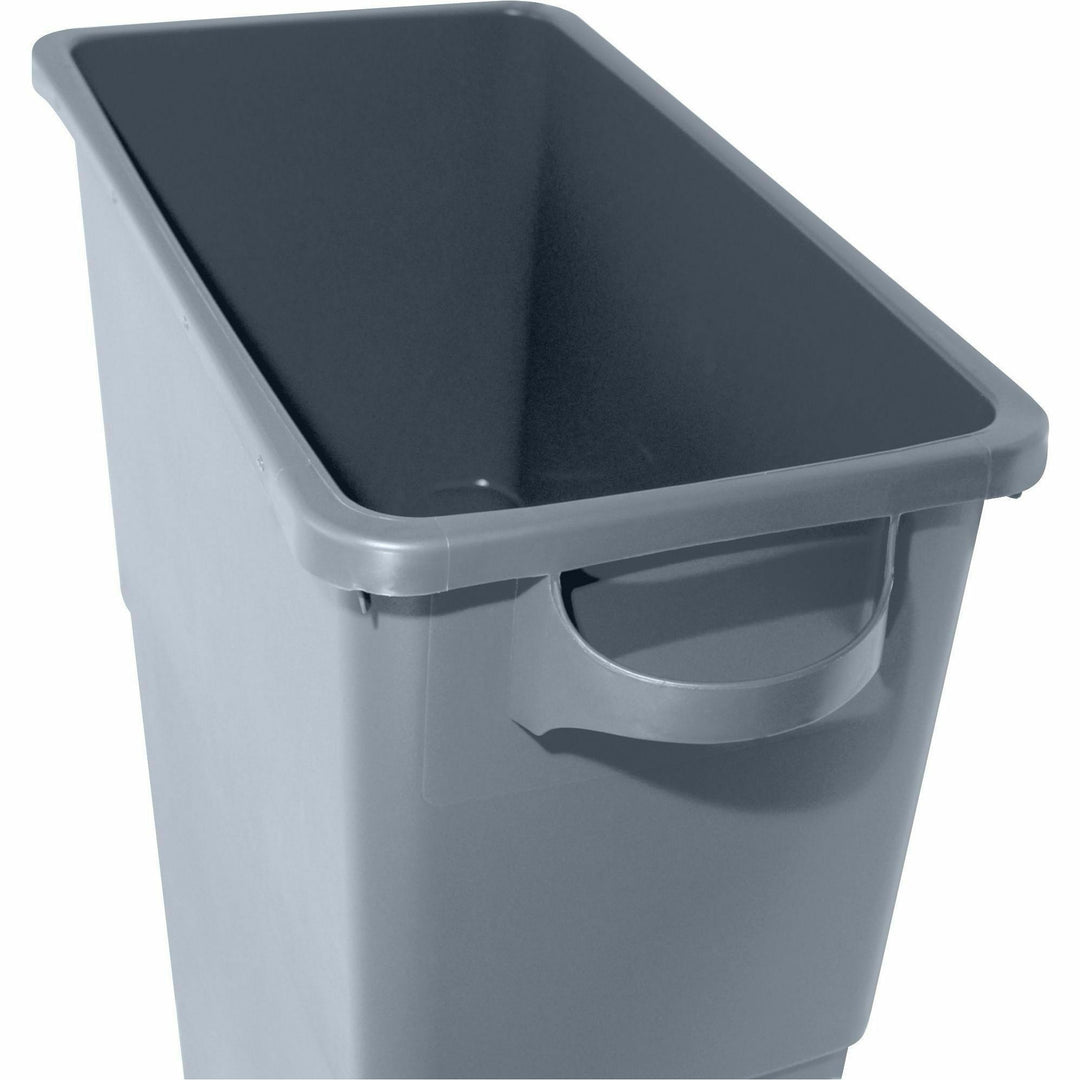 Image of Genuine Joe Waste Container, Space-Saving, 23 Gal, 20"x11"x30", 4/CT, GY