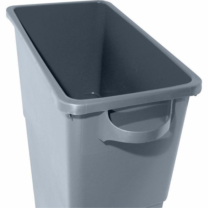 Image of Genuine Joe Waste Container, Space-Saving, 23 Gal, 20"x11"x30", 4/CT, GY