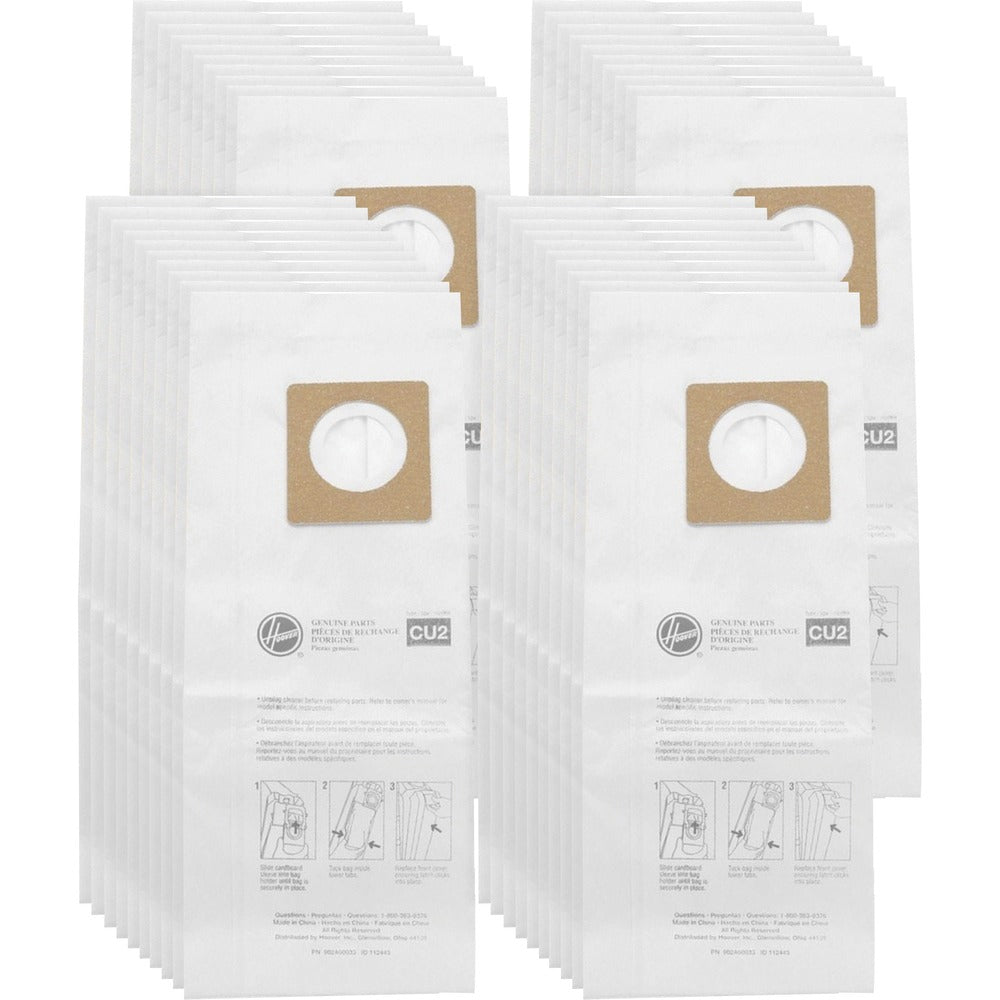 Image of Hoover® Vacuum Filter Bags, f/HushTone, 10/PK, 4PK/CT, White