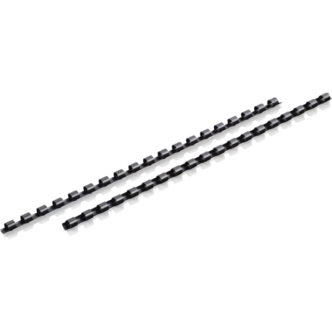 Image of Mead® Binding Spines, 19-Hole, 25-Sheet Capacity, 1/4", 125/BX, BK