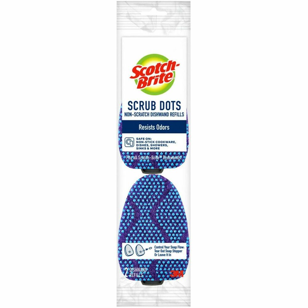 Image of 3M Refills f/Scotch-Brite Dots Dishwand, Nonscratch, 14/CT, BE