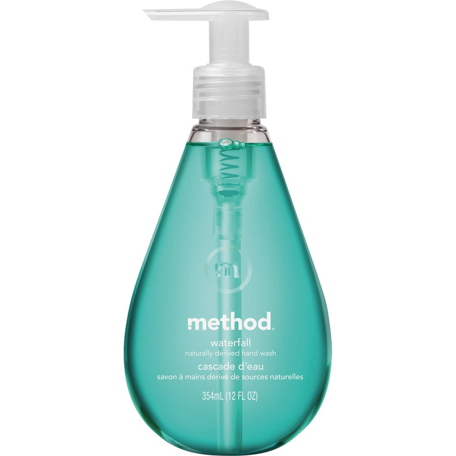 Image of Method® Handwash, Gel, Waterfall, 12oz Pump Bottle, 6/CT, Aqua