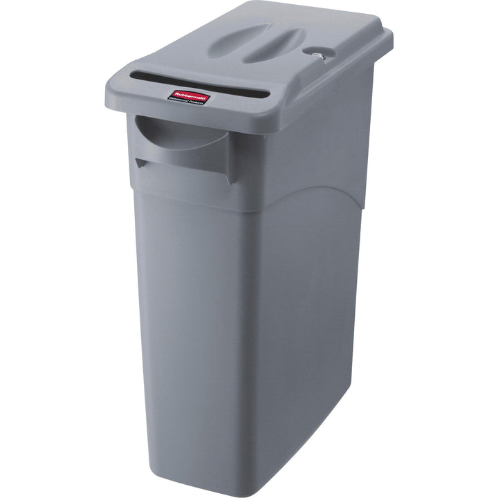 Image of Rubbermaid Commercial 9W25LGYCT Slim Jim Confidential Document Containers w/Lids