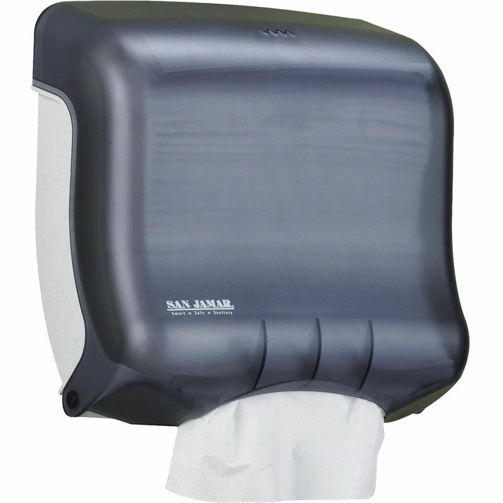 Image of San Jamar® Dispenser,f/Ultrafold Towels,11-1/2"x6"x11-1/2",6/CT,BK/PL