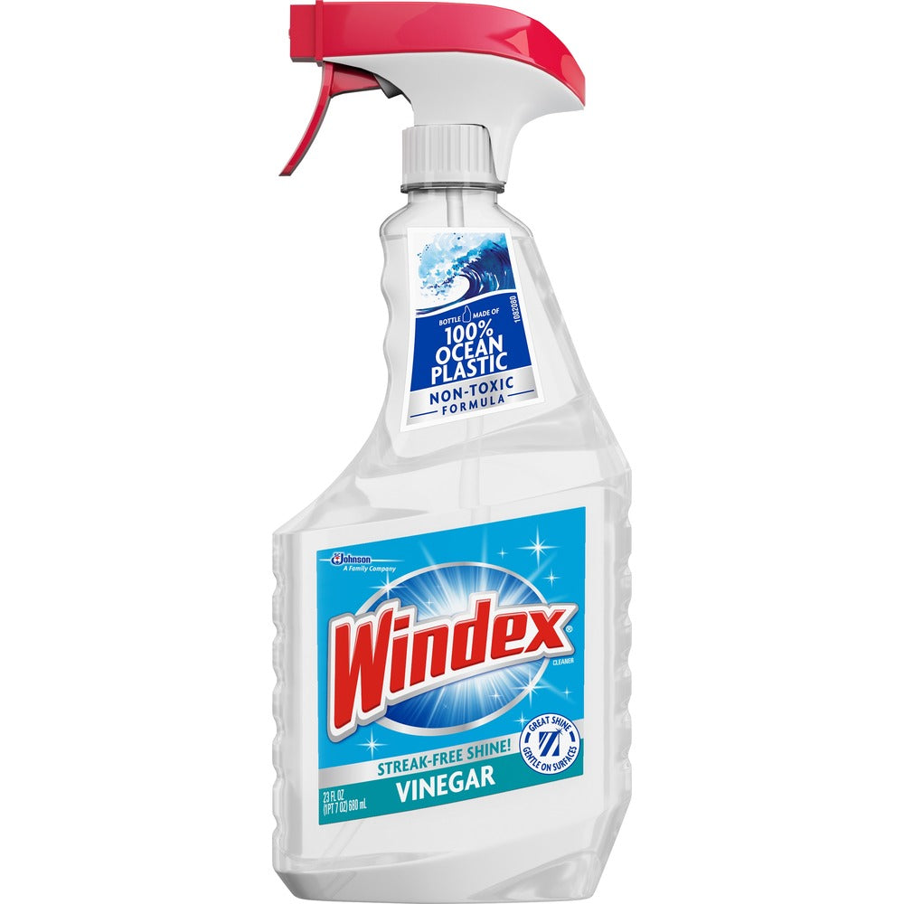 Image of S.C. Johnson Multi-Surface Cleaner, Windex, Vinegar, 23oz, 8/CT, Clear