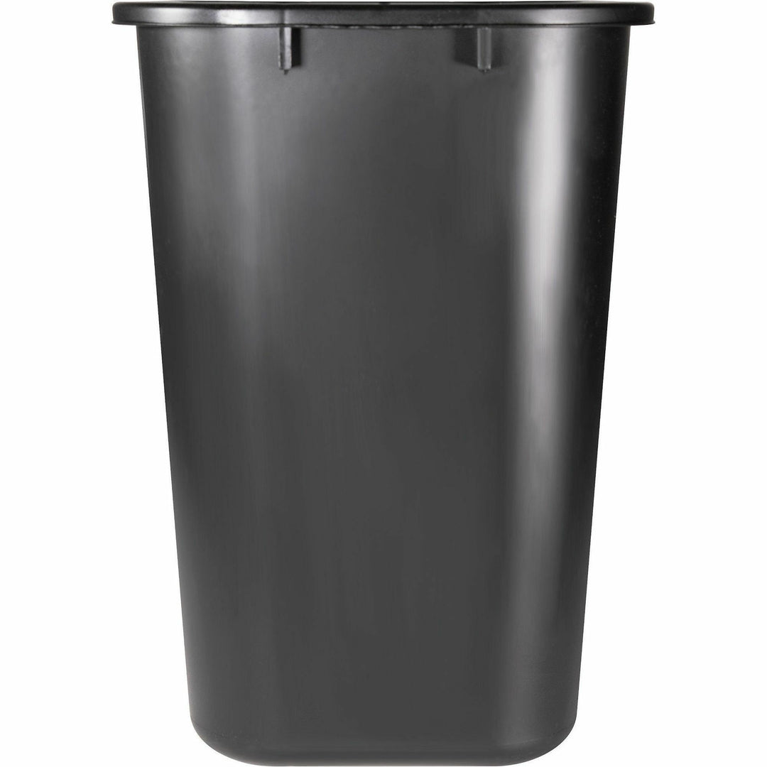 Image of Sparco Wastebasket, Rectangular, 28 Qrt, 15"x10-1/4"x15", 24/CT, BK
