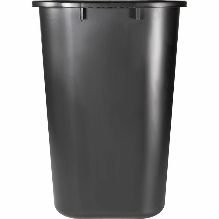 Image of Sparco Wastebasket, Rectangular, 28 Qrt, 15"x10-1/4"x15", 24/CT, BK