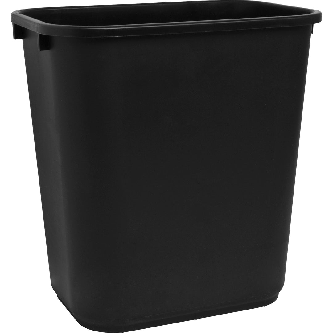 Image of Sparco Wastebasket, Rectangular, 28 Qrt, 15"x10-1/4"x15", 24/CT, BK