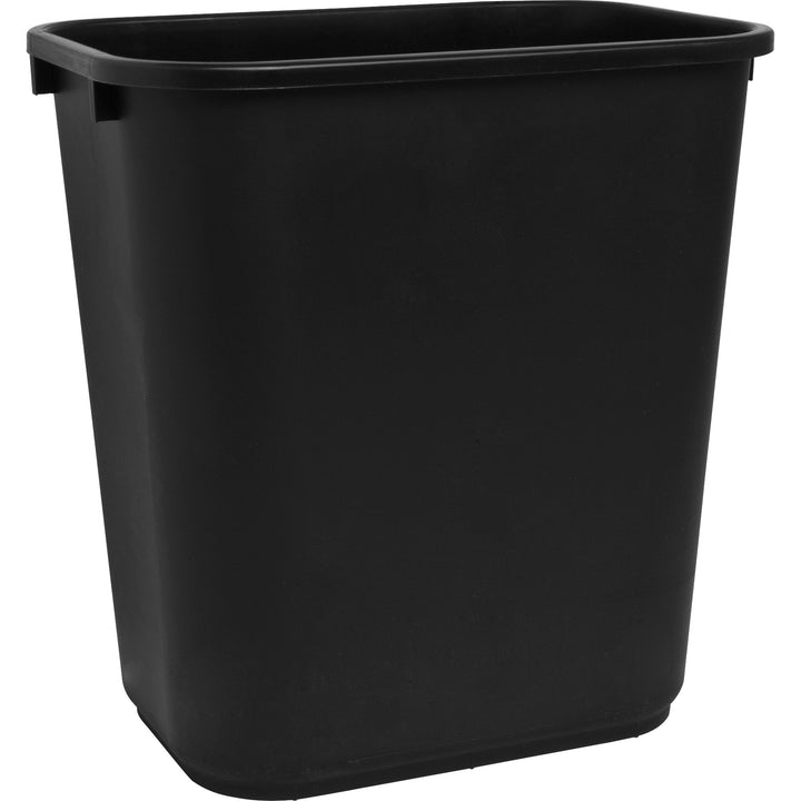 Image of Sparco Wastebasket, Rectangular, 28 Qrt, 15"x10-1/4"x15", 24/CT, BK