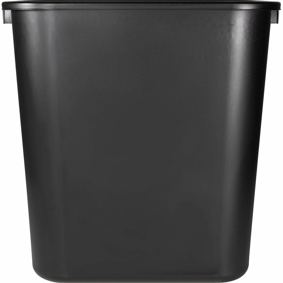 Image of Sparco Wastebasket, Rectangular, 28 Qrt, 15"x10-1/4"x15", 24/CT, BK