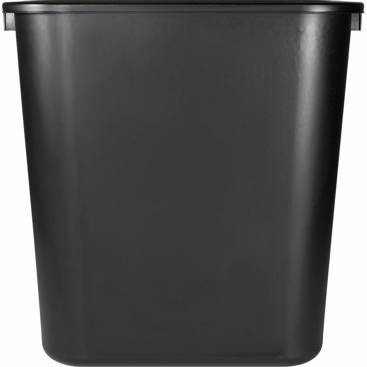 Image of Sparco Wastebasket, Rectangular, 28 Qrt, 15"x10-1/4"x15", 24/CT, BK