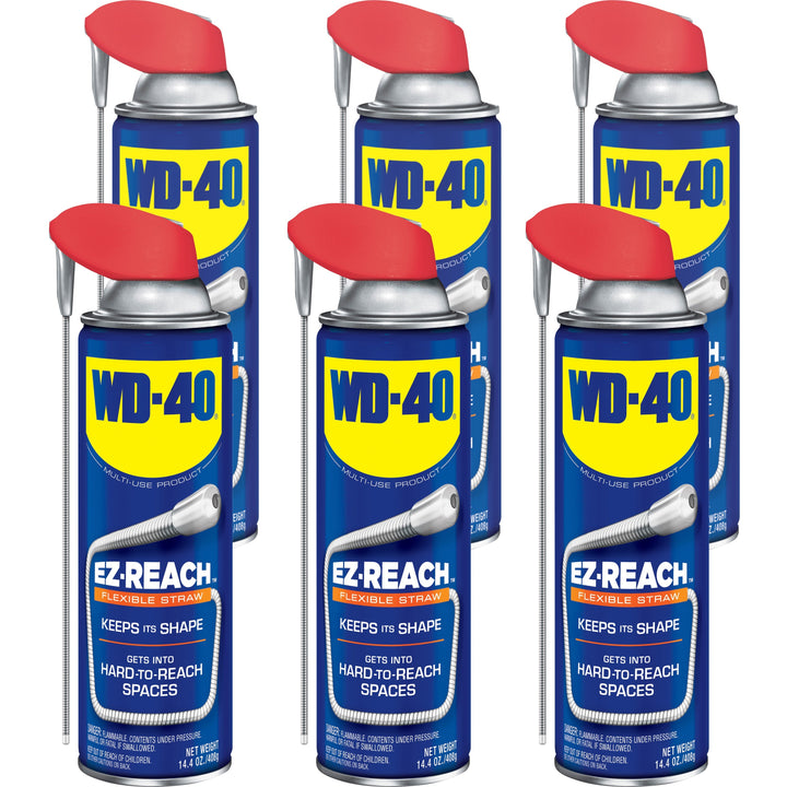 Image of WD-40® Lubricant, EZ-Reach, 14.4 oz, 6/CT, Blue
