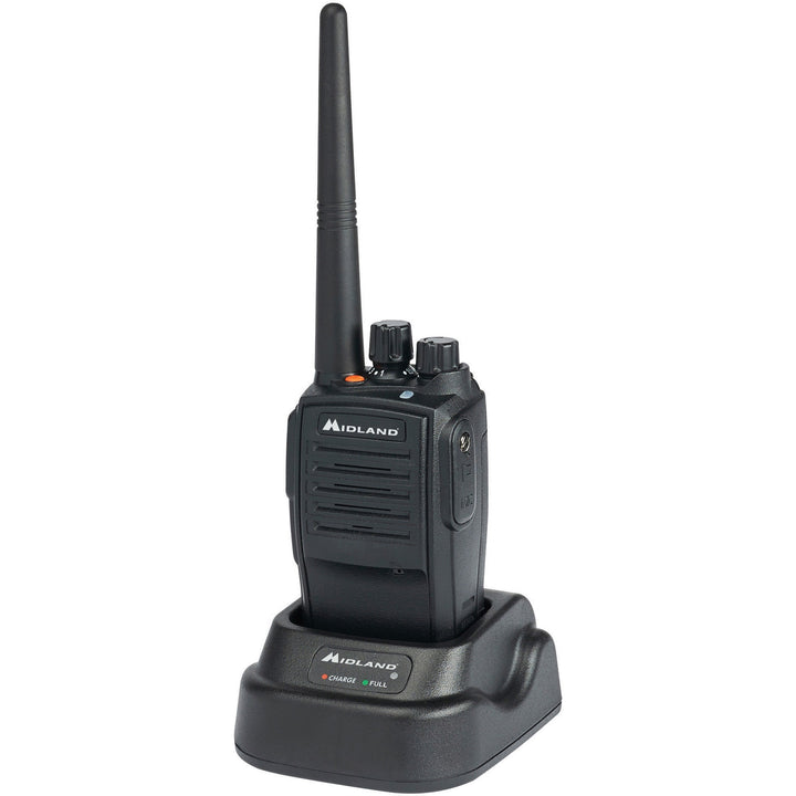 Image of Midland® Business Radio, w/ 1 Radio Charger, 1-3/10"x2-1/2"x8", Black