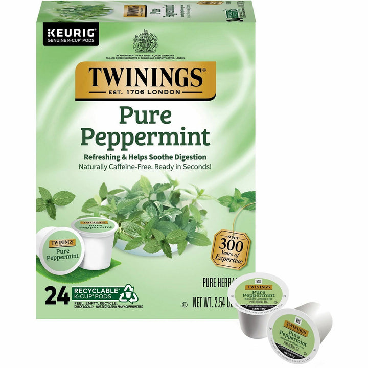 Image of Twinings of London 08760 Pure Peppermint, 0.1 oz, 24 / Box