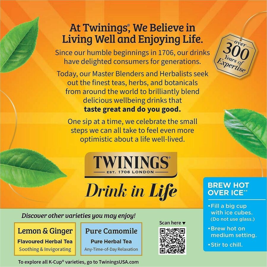 Image of Twinings of London 08760 Pure Peppermint, 0.1 oz, 24 / Box