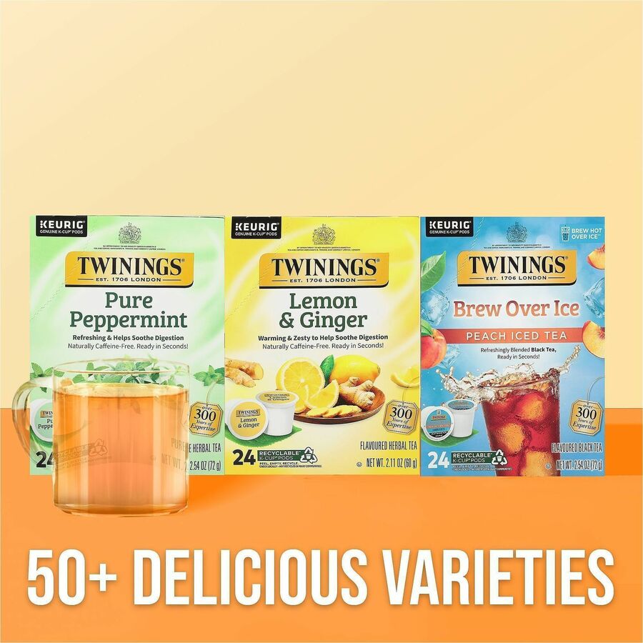 Image of Twinings of London 11019 Lemon & Ginger, 24 Cup, Decaffeinated, 24 / Box