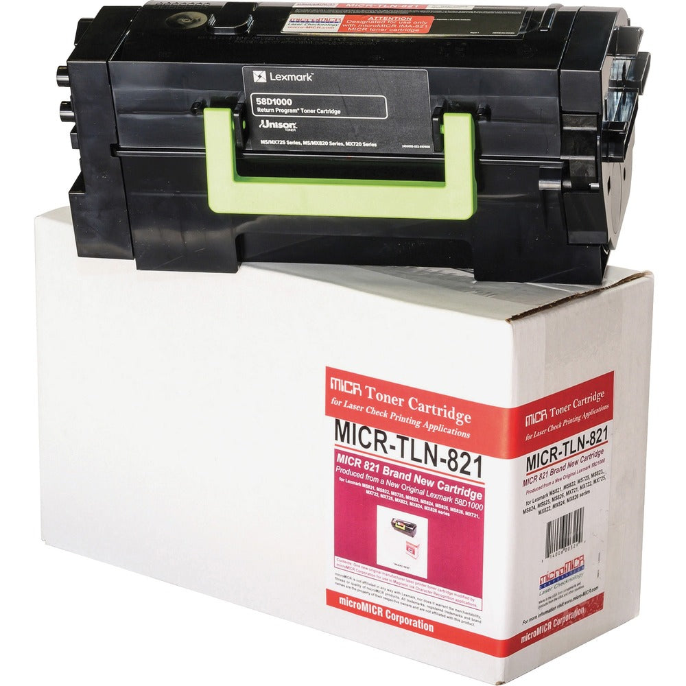 Image of MicroMICR MICR Toner Cartridge, f/Lexmark M821, 7500 Yield, BK