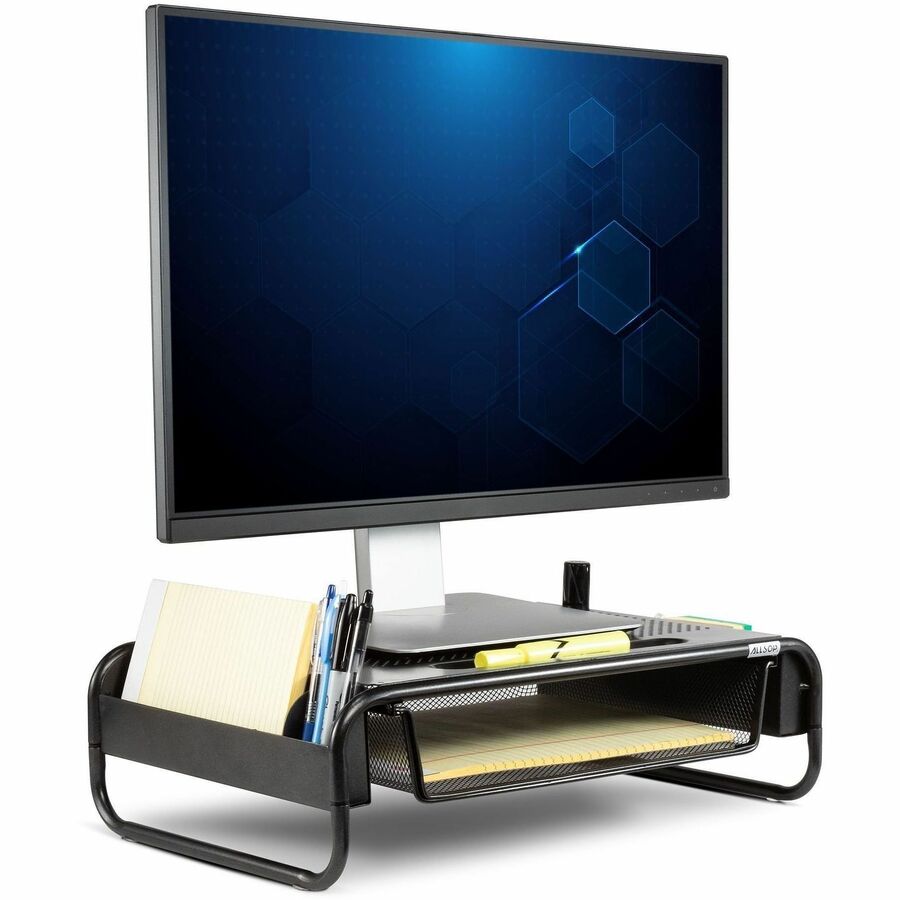 Image of Allsop® Metal Art Organizer 5 Monitor, 18" X 11.8" X 5.1", Black, Supports 30 Lbs