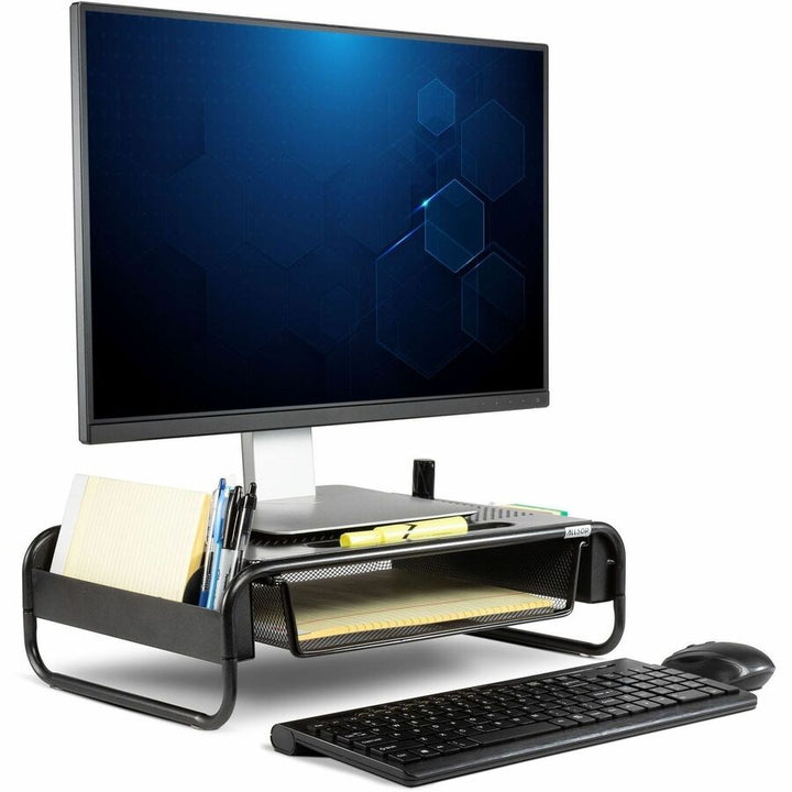 Image of Allsop® Metal Art Organizer 5 Monitor, 18" X 11.8" X 5.1", Black, Supports 30 Lbs