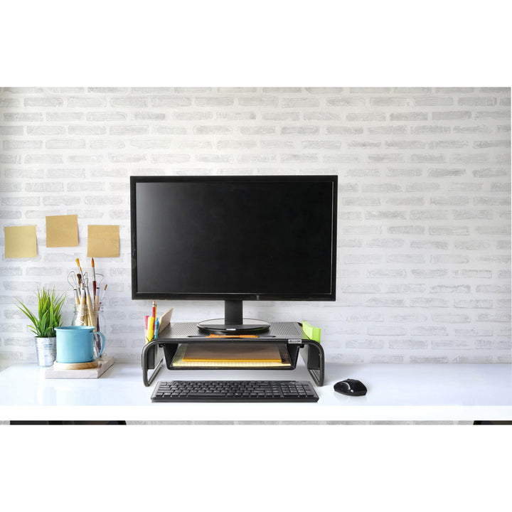 Image of Allsop® Metal Art Organizer 5 Monitor, 18" X 11.8" X 5.1", Black, Supports 30 Lbs