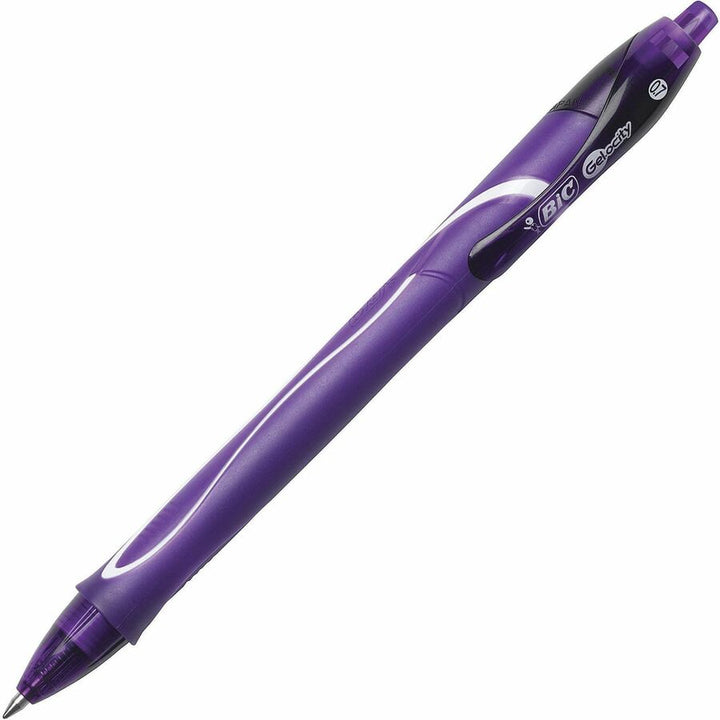 Image of BIC® Gel-ocity Quick Dry Gel Pen, Retractable, Fine 0.7 mm, Assorted Ink and Barrel Colors, Dozen