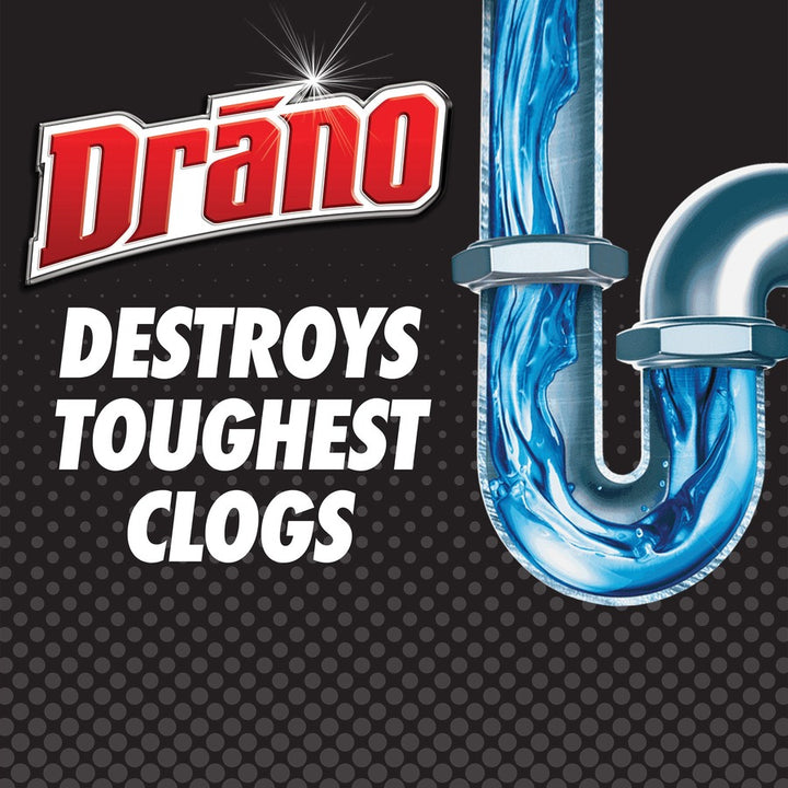 Image of Drano 696642 Max Gel Clog Remover, Ready-To-Use, 128 oz (8 lb), Corrosion Resistant, Clear, 1 Each