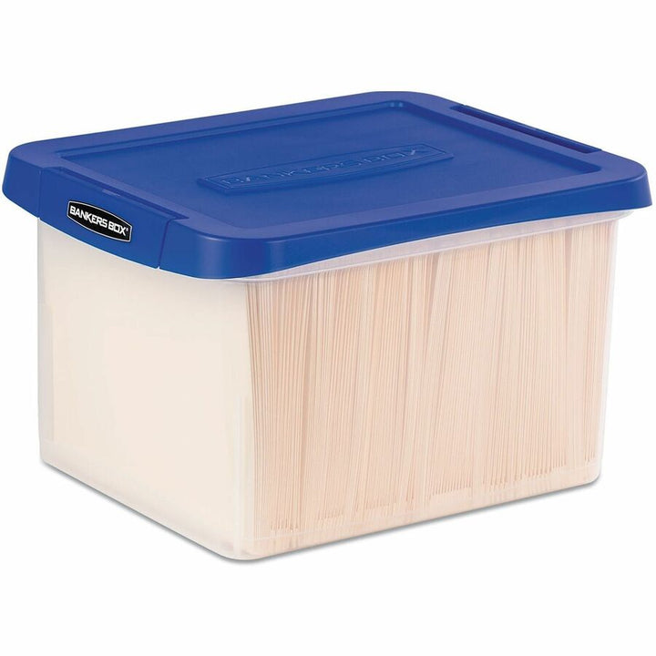 Image of Bankers Box 0086202 Heavy Duty Letter/Legal Plastic File Box 2 Pack