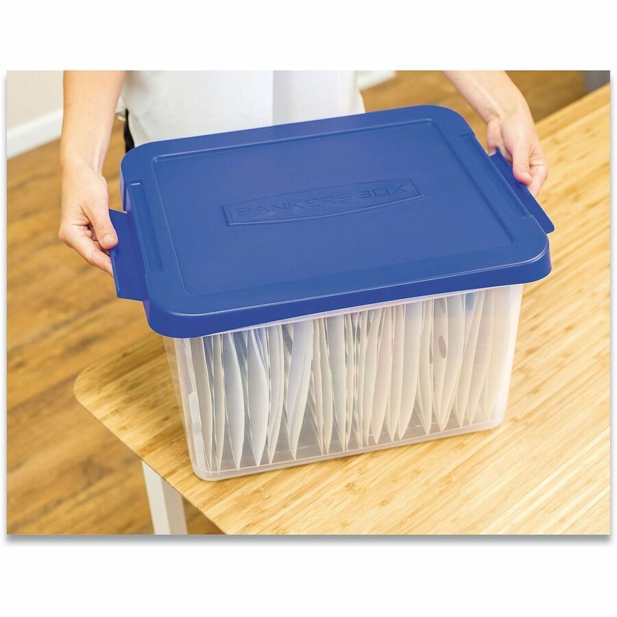Image of Bankers Box 0086202 Heavy Duty Letter/Legal Plastic File Box 2 Pack