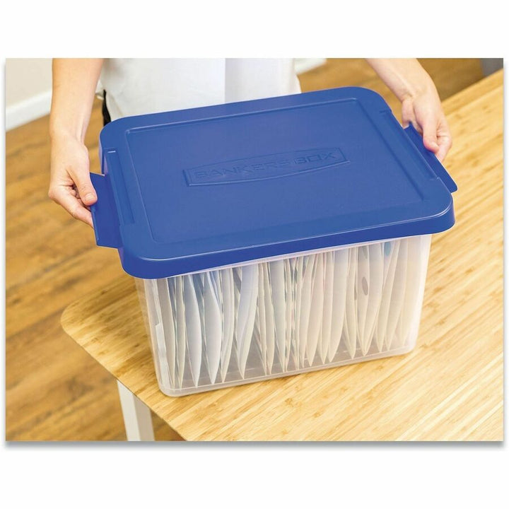 Image of Bankers Box 0086202 Heavy Duty Letter/Legal Plastic File Box 2 Pack