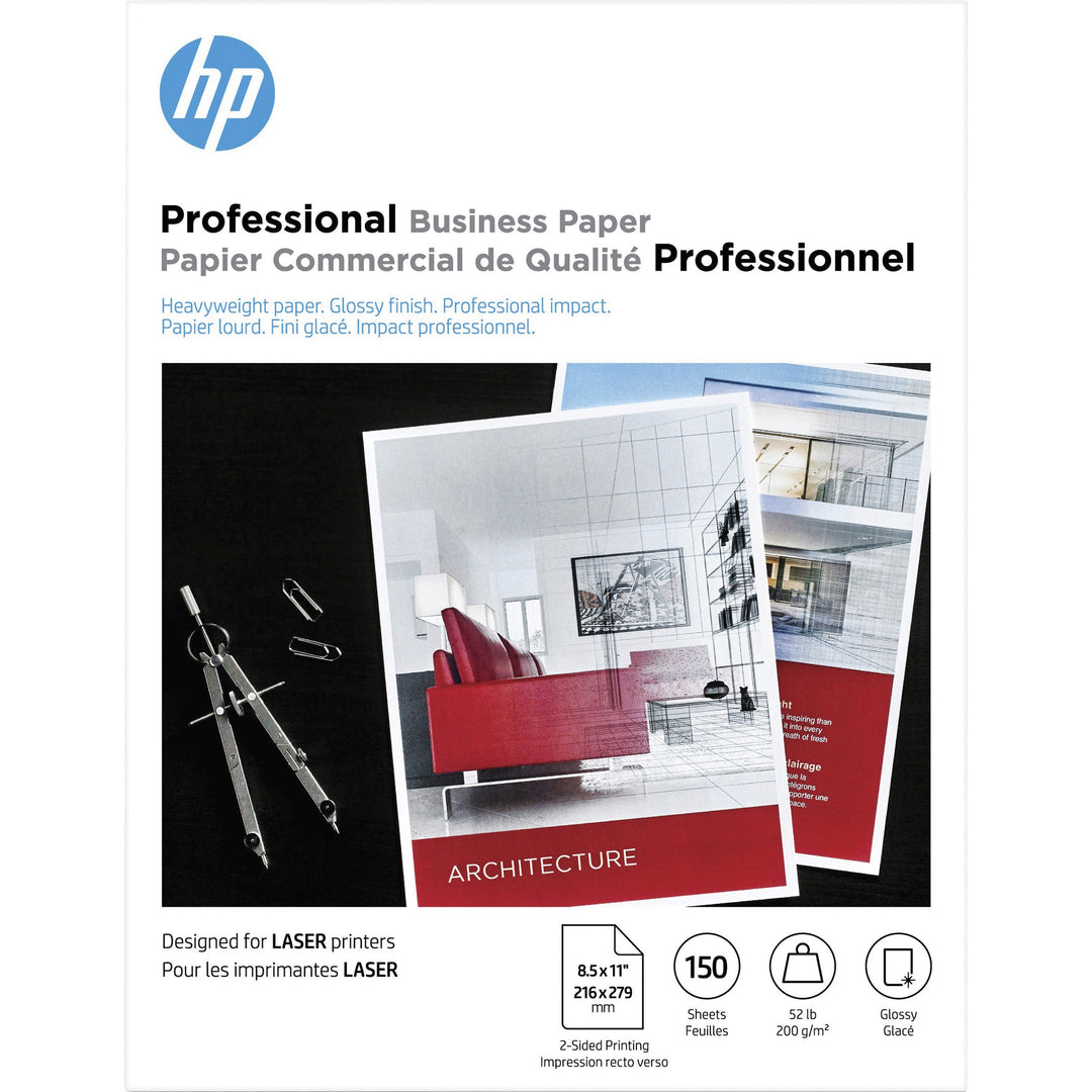 Image of HP 4WN10A Glossy Brochure Paper, White