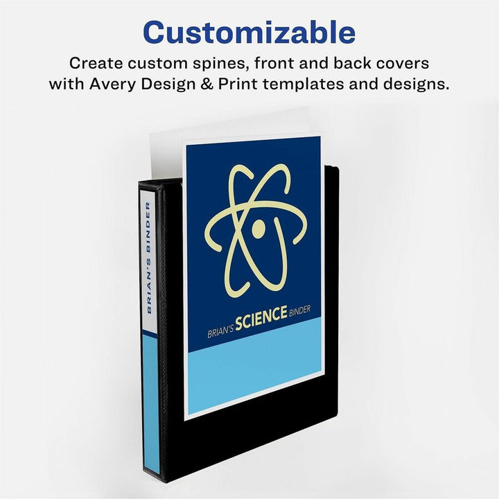 Image of Avery Durable View 3 Ring Binders, 1" Slant Rings, 4 White Binders (17575)