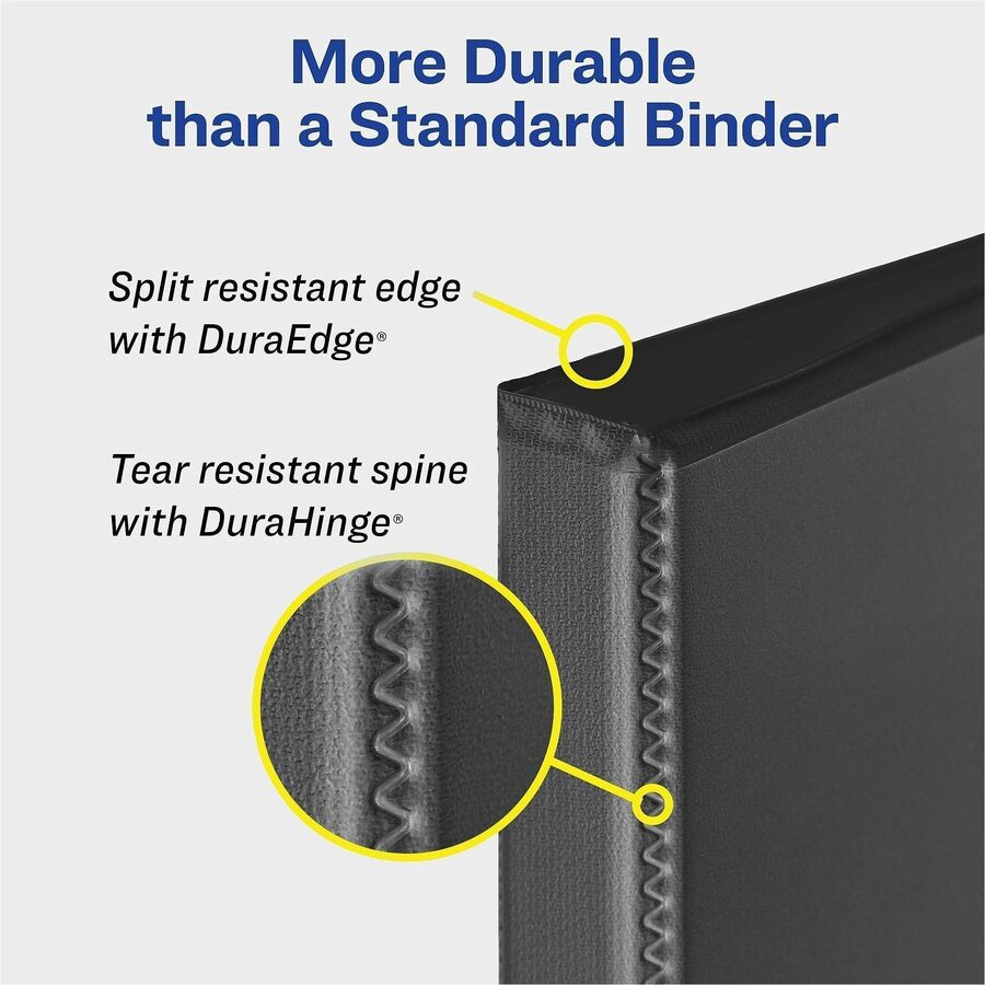 Image of Avery Durable View 3 Ring Binders, 1" Slant Rings, 4 White Binders (17575)