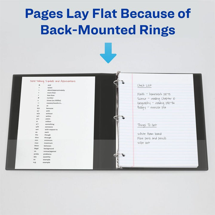 Image of Avery® Durable View 3 Ring Binders, 1.5" Slant Rings, 4 White Binders (17576)