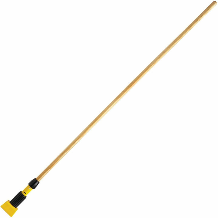 Image of Rubbermaid Commercial H216000000 Gripper Wet Mop 60" Hardwood Handle, 60" Length, Yellow, Hardwood, 1 Each