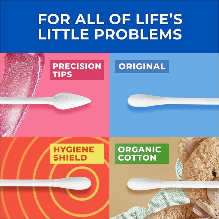 Image of Q-tips 09824 Cotton Swabs, White, Cotton, 750 / Pack