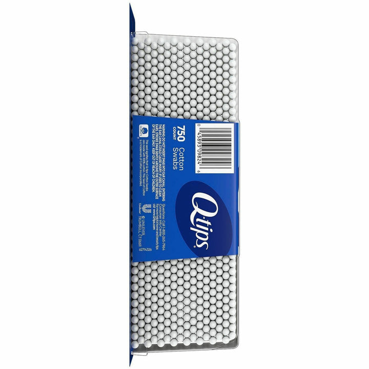 Image of Q-tips 09824 Cotton Swabs, White, Cotton, 750 / Pack