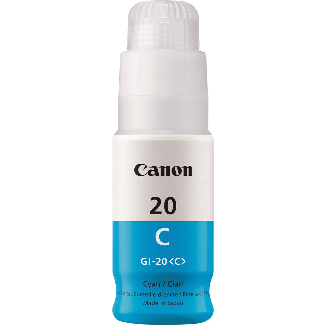 Image of Canon GI-20 MegaTank Ink, Inkjet, Cyan, 1 Each