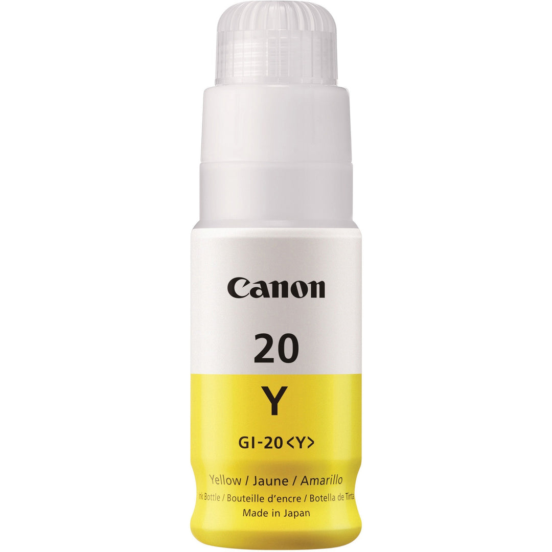 Image of Canon GI-20 MegaTank Ink, Inkjet, Yellow, 1 Each