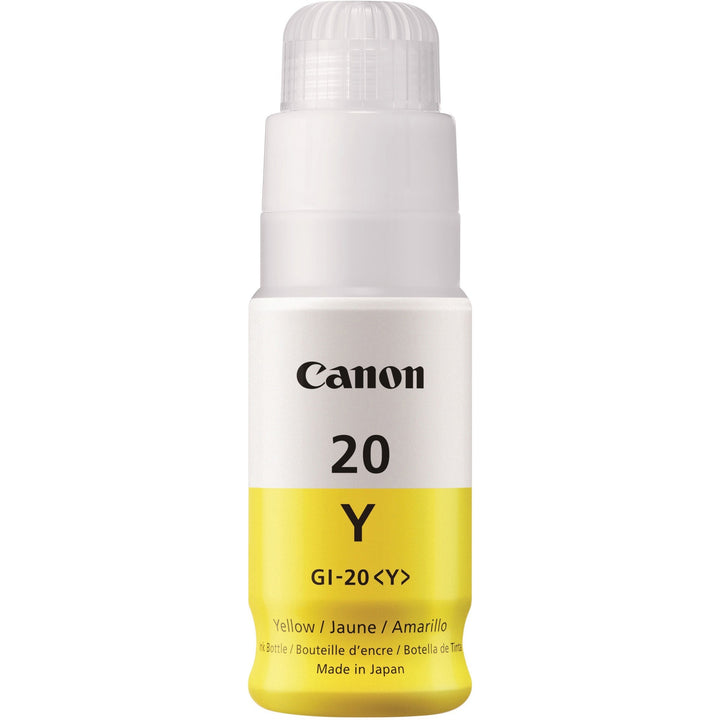 Image of Canon GI-20 MegaTank Ink, Inkjet, Yellow, 1 Each